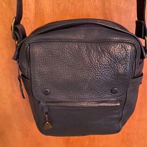 Vintage Brio pebble leather crossbody bag purse